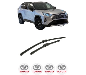Set stergatoare auto TOYOTA RAV 4 V VAN (_A5_, _H5_) din 2018, pentru parbriz auto, 2 bucati, Bosch Aerotwin Retrofit, din cauciuc siliconat rezistent, 4 Stickere Auto TOYOTA - Img 2