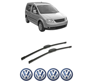 Set stergatoare auto Volkswagen CADDY Box Body/MPV (6K9, 9E7, 9E9) din 1998-2009, pentru parbriz auto, 2 bucati, Bosch Aerotwin Retrofit, din cauciuc siliconat rezistent, 4 Stickere Auto Volkswagen - Img 2