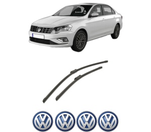 Set stergatoare auto Volkswagen JETTA IV (162, 163, AV3, AV2) din 2010-2018, pentru parbriz auto, 2 bucati, Bosch Aerotwin, din cauciuc siliconat rezistent, 4 Stickere Auto Volkswagen - Img 2