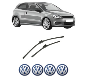 Set stergatoare auto Volkswagen POLO V (6R1, 6C1) din 2009-2022, pentru parbriz auto, 2 bucati, Bosch Aerotwin, din cauciuc siliconat rezistent, 4 Stickere Auto Volkswagen - Img 2