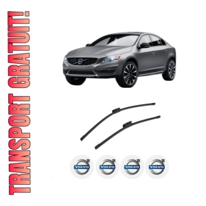 Set stergatoare auto VOLVO S60 II Cross Country (134) din 2015-2018, pentru parbriz auto, 2 bucati, Bosch Aerotwin Multi, din cauciuc siliconat rezistent, 4 Stickere Auto VOLVO