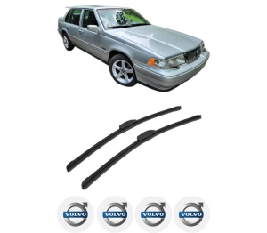 Set stergatoare auto VOLVO S90 I (964) din 1997-1998, pentru parbriz auto, 2 bucati, Bosch Aerotwin Retrofit, din cauciuc siliconat rezistent, 4 Stickere Auto VOLVO - Img 2
