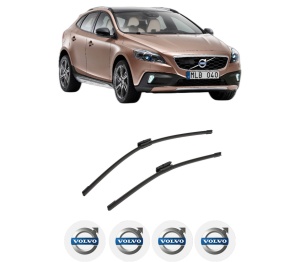 Set stergatoare auto VOLVO V40 Cross Country (526) din 2012-2019, pentru parbriz auto, 2 bucati, Bosch Aerotwin Multi, din cauciuc siliconat rezistent, 4 Stickere Auto VOLVO - Img 2
