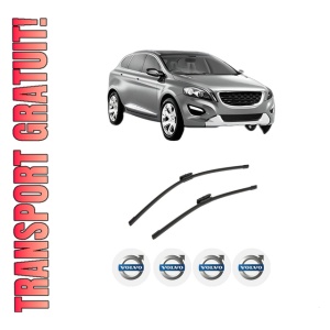 Set stergatoare auto VOLVO XC60 I VAN (156) din 2013-2017, pentru parbriz auto, 2 bucati, Bosch Aerotwin Multi, din cauciuc siliconat rezistent, 4 Stickere Auto VOLVO