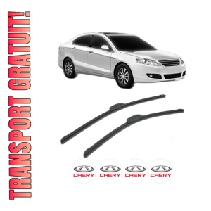 Set stergatoare CHERY EASTAR din 2004, pentru parbriz auto, 2 bucati, Bosch Aerotwin Retrofit, din cauciuc siliconat rezistent, 4 Stickere Auto CHERY