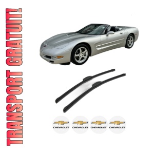 Set stergatoare CHEVROLET CORVETTE (C6) din 2004-2013, pentru parbriz auto, 2 bucati, Bosch Aerotwin Retrofit, din cauciuc siliconat rezistent, 4 Stickere Auto CHEVROLET