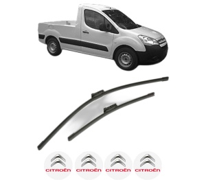 Set stergatoare CITROEN BERLINGO Platform/Chassis (B9) din 2008-2021, pentru parbriz auto, 2 bucati, Bosch Aerotwin, din cauciuc siliconat rezistent, 4 Stickere Auto CITROEN v55029