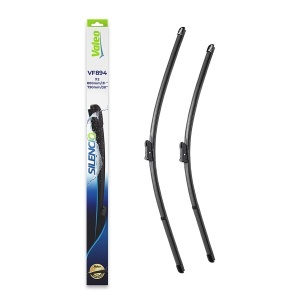Set stergatoare CITROEN C4 GRAND PICASSO II (DA_, DE_) din 2013-2018, pentru parbriz auto, 2 bucati, Valeo Silencio, din cauciuc siliconat rezistent, 4 Stickere Auto CITROEN v35505