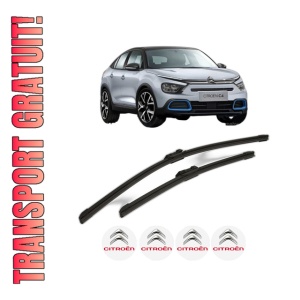 Set stergatoare CITROEN C4 III (BA_, BB_, BC_) din 2020-2024, pentru parbriz auto, 2 bucati, Bosch Aerotwin, din cauciuc siliconat rezistent, 4 Stickere Auto CITROEN