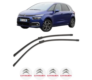Set stergatoare CITROEN C4 PICASSO II din 2013-2018, pentru parbriz auto, 2 bucati, Bosch Aerotwin, din cauciuc siliconat rezistent, 4 Stickere Auto CITROEN v52009