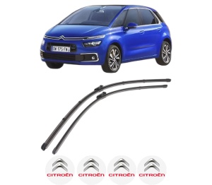 Set stergatoare CITROEN C4 SPACETOURER (3D_) din 2018-2019, pentru parbriz auto, 2 bucati, Valeo Silencio Xtrm, din cauciuc siliconat rezistent, 4 Stickere Auto CITROEN v37614