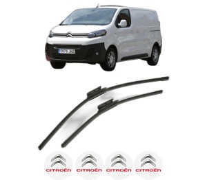 Set stergatoare CITROEN JUMPY III Van (V_) din 2016-2024, pentru parbriz auto, 2 bucati, Bosch Aerotwin, din cauciuc siliconat rezistent, 4 Stickere Auto CITROEN v54789