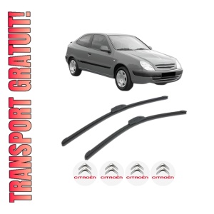 Set stergatoare CITROEN XSARA Coupe (N0) din 1998-2003, pentru parbriz auto, 2 bucati, Bosch Aerotwin Retrofit, din cauciuc siliconat rezistent, 4 Stickere Auto CITROEN