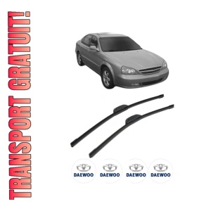Set stergatoare DAEWOO MAGNUS din 2003, pentru parbriz auto, 2 bucati, Bosch Aerotwin Retrofit, din cauciuc siliconat rezistent, 4 Stickere Auto DAEWOO