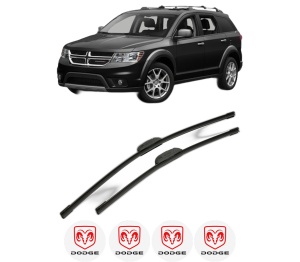 Set stergatoare DODGE JOURNEY din 2008-2012, pentru parbriz auto, 2 bucati, Bosch Aerotwin Retrofit, din cauciuc siliconat rezistent, 4 Stickere Auto DODGE v45569