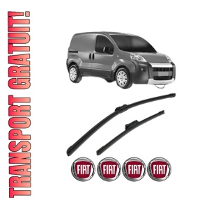 Set stergatoare FIAT 500 (312_) din 2007-2021, pentru parbriz auto, 2 bucati, Bosch Aerotwin, din cauciuc siliconat rezistent, 4 Stickere Auto FIAT