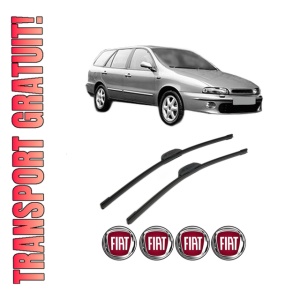 Set stergatoare FIAT MAREA Weekend (185_) din 1996-2001, pentru parbriz auto, 2 bucati, Bosch Aerotwin Retrofit, din cauciuc siliconat rezistent, 4 Stickere Auto FIAT