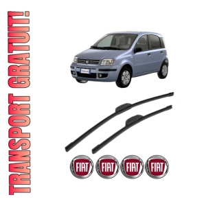 Set stergatoare FIAT PANDA (169_) din 2003-2013, pentru parbriz auto, 2 bucati, Bosch Aerotwin Retrofit, din cauciuc siliconat rezistent, 4 Stickere Auto FIAT