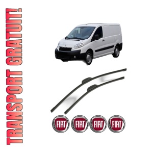 Set stergatoare FIAT SCUDO Van (270_, 272_) din 2007-2011, pentru parbriz auto, 2 bucati, Bosch Aerotwin Retrofit, din cauciuc siliconat rezistent, 4 Stickere Auto FIAT