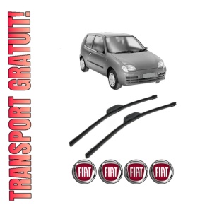 Set stergatoare FIAT SEICENTO / 600 (187_) din 1997-2000, pentru parbriz auto, 2 bucati, Bosch Aerotwin Retrofit, din cauciuc siliconat rezistent, 4 Stickere Auto FIAT