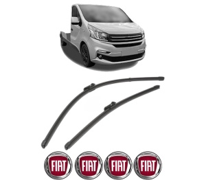 Set stergatoare FIAT TALENTO Platform/Chassis (296_) din 2016-2019, pentru parbriz auto, 2 bucati, Valeo Silencio Xtrm, din cauciuc siliconat rezistent, 4 Stickere Auto FIAT v36114