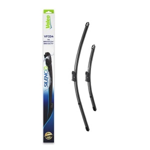 Set stergatoare FORD KA (RU8) din 2008-2016, pentru parbriz auto, 2 bucati, Valeo Silencio Xtrm, din cauciuc siliconat rezistent, 4 Stickere Auto FORD v39141