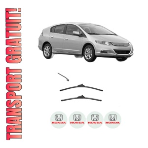 Set stergatoare HONDA INSIGHT (ZE_) din 2009, pentru parbriz auto, 2 bucati, Valeo Silencio, din cauciuc siliconat rezistent, 4 Stickere Auto HONDA