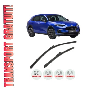 Set stergatoare HONDA ZR-V din 2023, pentru parbriz auto, 2 bucati, Bosch Aerotwin, din cauciuc siliconat rezistent, 4 Stickere Auto HONDA