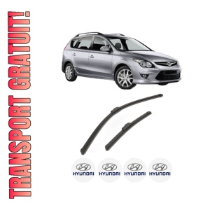 Set stergatoare HYUNDAI i30 Estate (GD) din 2012-2014, pentru parbriz auto, 2 bucati, Bosch Aerotwin Retrofit, din cauciuc siliconat rezistent, 4 Stickere Auto HYUNDAI