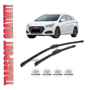 Set stergatoare HYUNDAI i40 I Kombi Van (VF) din 2015-2019, pentru parbriz auto, 2 bucati, Bosch Aerotwin Retrofit, din cauciuc siliconat rezistent, 4 Stickere Auto HYUNDAI