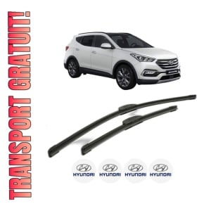 Set stergatoare HYUNDAI SANTA FE IV SUV Van (TM) din 2018, pentru parbriz auto, 2 bucati, Bosch Aerotwin Retrofit, din cauciuc siliconat rezistent, 4 Stickere Auto HYUNDAI