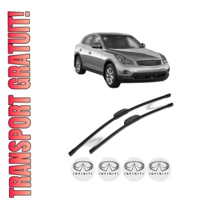Set stergatoare INFINITI EX din 2008-2010, pentru parbriz auto, 2 bucati, Bosch Aerotwin Retrofit, din cauciuc siliconat rezistent, 4 Stickere Auto INFINITI