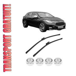 Set stergatoare INFINITI Q30 din 2015, pentru parbriz auto, 2 bucati, Bosch Aerotwin, din cauciuc siliconat rezistent, 4 Stickere Auto INFINITI