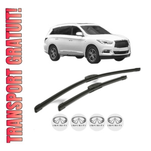 Set stergatoare INFINITI QX60 din 2012-2013, pentru parbriz auto, 2 bucati, Bosch Aerotwin Retrofit, din cauciuc siliconat rezistent, 4 Stickere Auto INFINITI