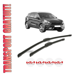 Set stergatoare KIA NIRO I (DE) din 2016-2022, pentru parbriz auto, 2 bucati, Bosch Aerotwin Retrofit, din cauciuc siliconat rezistent, 4 Stickere Auto KIA