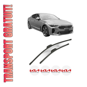 Set stergatoare KIA STINGER (CK) din 2017-2018, pentru parbriz auto, 2 bucati, Bosch Aerotwin Retrofit, din cauciuc siliconat rezistent, 4 Stickere Auto KIA - Img 1