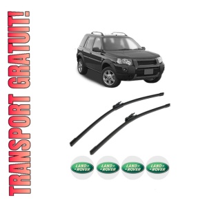 Set stergatoare LAND ROVER FREELANDER 2 (L359) din 2006-2014, pentru parbriz auto, 2 bucati, Bosch Aerotwin, din cauciuc siliconat rezistent, 4 Stickere Auto LAND ROVER