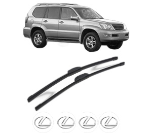 Set stergatoare LEXUS GX (_J12_) din 2001-2009, pentru parbriz auto, 2 bucati, Bosch Aerotwin Retrofit, din cauciuc siliconat rezistent, 4 Stickere Auto LEXUS v46169