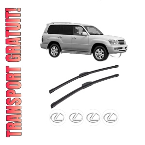 Set stergatoare LEXUS LX (UZJ100) din 1998-2008, pentru parbriz auto, 2 bucati, Bosch Aerotwin Retrofit, din cauciuc siliconat rezistent, 4 Stickere Auto LEXUS