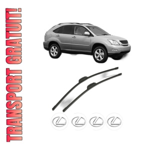 Set stergatoare LEXUS RX (_U3_) din 2003-2006, pentru parbriz auto, 2 bucati, Bosch Aerotwin Retrofit, din cauciuc siliconat rezistent, 4 Stickere Auto LEXUS