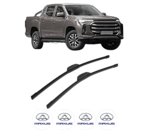Set stergatoare MAXUS T90 din 2021, pentru parbriz auto, 2 bucati, Bosch Aerotwin Retrofit, din cauciuc siliconat rezistent, 4 Stickere Auto MAXUS v47109
