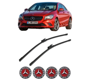 Set stergatoare MERCEDES-BENZ CLA Coupe (C117) din 2013-2019, pentru parbriz auto, 2 bucati, Bosch Aerotwin, din cauciuc siliconat rezistent, 4 Stickere Auto MERCEDES-BENZ v43624