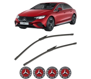 Set stergatoare MERCEDES-BENZ EQE (V295) din 2022, pentru parbriz auto, 2 bucati, Bosch Aerotwin, din cauciuc siliconat rezistent, 4 Stickere Auto MERCEDES-BENZ v49054