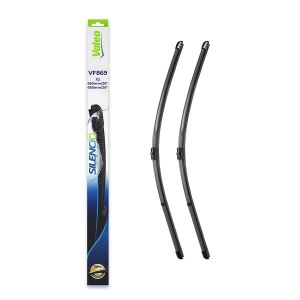 Set stergatoare MERCEDES-BENZ SL (R230) din 2001-2012, pentru parbriz auto, 2 bucati, Valeo Silencio, din cauciuc siliconat rezistent, 4 Stickere Auto MERCEDES-BENZ v35841