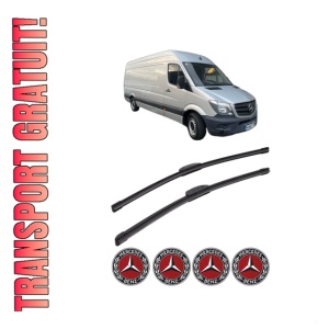 Set stergatoare MERCEDES-BENZ SPRINTER CLASSIC 3,5-t Van (B909) din 2013-2017, pentru parbriz auto, 2 bucati, Bosch Aerotwin Retrofit, din cauciuc siliconat rezistent, 4 Stickere Auto MERCEDES-BENZ