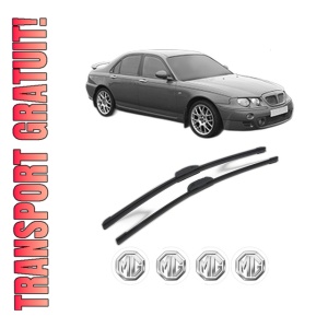 Set stergatoare MG MG ZT din 2001-2005, pentru parbriz auto, 2 bucati, Bosch Aerotwin Retrofit, din cauciuc siliconat rezistent, 4 Stickere Auto MG