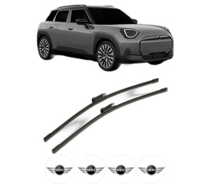 Set stergatoare MINI MINI ACEMAN (J05) din 2024-2025, pentru parbriz auto, 2 bucati, Bosch Aerotwin, din cauciuc siliconat rezistent, 4 Stickere Auto MINI v55569