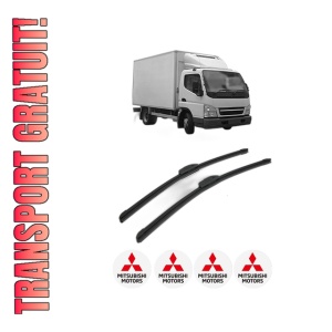 Set stergatoare MITSUBISHI Canter (FB7, FB8, FE7, FE8) VII din 2001-2010, pentru parbriz auto, 2 bucati, Bosch Aerotwin Retrofit, din cauciuc siliconat rezistent, 4 Stickere Auto MITSUBISHI