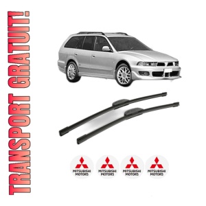Set stergatoare MITSUBISHI GALANT VIII Estate (EA_, EC_) din 1996-2000, pentru parbriz auto, 2 bucati, Bosch Aerotwin Retrofit, din cauciuc siliconat rezistent, 4 Stickere Auto MITSUBISHI