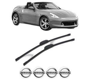 Set stergatoare NISSAN 370Z Roadster (Z34) din 2009-2010, pentru parbriz auto, 2 bucati, Bosch Aerotwin Retrofit, din cauciuc siliconat rezistent, 4 Stickere Auto NISSAN v47829